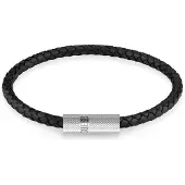 GUESS Blackjack Leather Bracelet JUXB03238JWSTBK - Length: 22 cm
