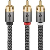 Goobay Cinch Y-Kabel, 2 m, Sharkskin Grey