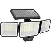 Philips LED-Solar-Wandleuchte Nysil, 3-flammig, Sensor Nysil, schwarz, Kunststoff, Modern, Solarleuchte außen