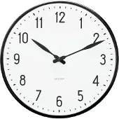 Ginza.se – Station Wanduhr – 29 cm – Schwarz
