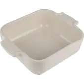 Peugeot Auflaufform APPOLIA Keramik quadratisch, 18 x 18 x 5,1 cm, Langlebige Keramikschale mit abgerundeten Winkeln für ein einfaches Servieren, Farbe: ecru