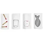 HAY - Sobremesa Napkin set - White (541554)