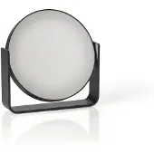 F&H Com A/S Zone Denmark Tischspiegel Ume, Kosmetikspiegel, Spiegel, 5-fach Vergrößerung, Aluminium Lackiert / Glas, Black, 28222