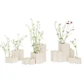 Vitra Nuage Céramique Vase Medium White - , Weiß, für Wohnzimmer, Keramik