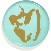 Serax Servierteller Feast Tableware by Ottolenghi Azure Pepper Gold 35 cm