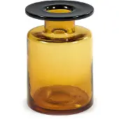 Serax Vase Wind & Fire by Marie Michielssen Amber Black M 18,5 x 18,5 x 27 cm