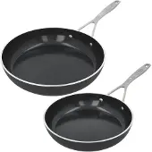 Demeyere Alu Industry 3 Bratpfannenset - Induktion - Pfannenset 24 cm + 28 cm - Ceraforce Antihaftbeschichtung - PTFE-frei