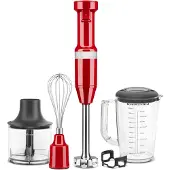 KitchenAid 5KHBV83EER Stabmixer mit Zubehör Empire Rot Factory Serviced
