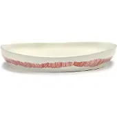 Serax Servierschale Feast Tableware By Ottolenghi White Red M 36 x 36 x 6 cm