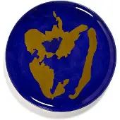 Serax Servierteller Feast Tableware by Ottolenghi Dark Blue Pepper Gold 35 cm