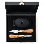 Laguiole Austernmesser Luxury Line Olivenholz (3-teilig)