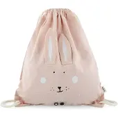 Trixie Baby Turnbeutel - Kindergymtasche Mrs. Rabbit - wasserabweisend - rosa