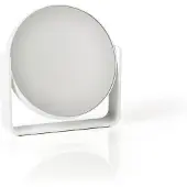 Zone Denmark Tischspiegel Ume, Kosmetikspiegel, Spiegel, 5-fach Vergrößerung, Aluminium Lackiert / Glas, White, 28223