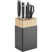 Zwilling All Star 1022597, 7-teiliges Messerset mit Messerblock, schwarz/silber