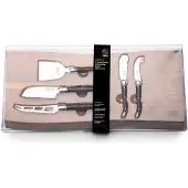 Laguiole Käsemesser-Set Premium-Linie Schwarz (6-teilig)