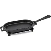 Ooni Sizzler Pfanne Rechteckig Gusseisen Inklusive Holzbrett Griff