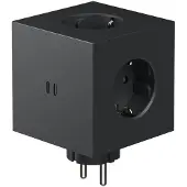 Avolt Mehrfachstecker SQUARE 2 schwarz | 7,6x11,3cm
