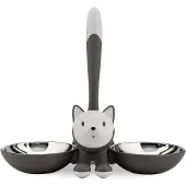 Alessi Futternapf für Katzen Tigrito Grey