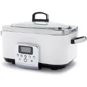 Greenpan Slowcooker 6 Liter 48 x 34 cm Edelstahl Cloud Cream