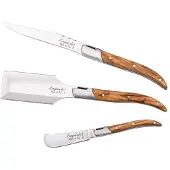 Laguiole Charcuterie-Set Luxury Line Olivenholz