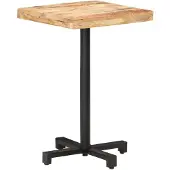 vidaXL Bistrotisch Quadratisch 50x50x75 cm Raues Mangoholz