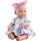 Paola Reina Babypuppe Minipikolines Mädchen rosa Schleife 32cm Puppen
