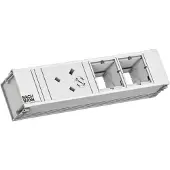 Bachmann Multi-Tischsteckdose EB weiß Aluminium 912.717