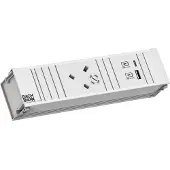 Bachmann Multi-Tischsteckdose EB 1USB weiß 912.716 Aluminium