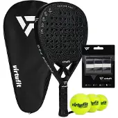 VirtuFit Fusion Pro Padel-Set - Schwarz - Grau