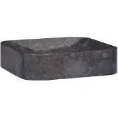 vidaXL Waschbecken Schwarz 40x40x10 cm Marmor
