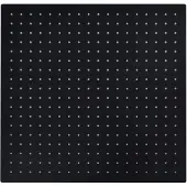 The Living Store Regenbrause Edelstahl 50x50 cm Quadrat Schwarz