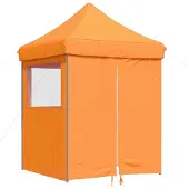 vidaXL Partyzelt Faltbar Pop-Up mit 4 Seitenteilen Orange