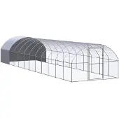 vidaXL Outdoor-Hühnerstall 3x12x2 m Verzinkter Stahl