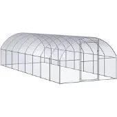 vidaXL Outdoor-Hühnerstall 3x8x2 m Verzinkter Stahl
