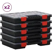 vidaXL Sortimentskästen 10 Stk. 34,5x25x5 cm Polypropylen