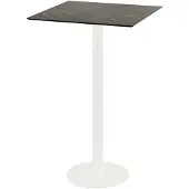 Veba Urban Stehtisch Weiß gestell + Midnight Marble HPL 70x70 cm