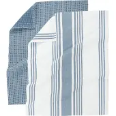 Tiseco Küchenhandtuch Home Studio Combo Stone Blue - 50 x 70 cm (4er Set)