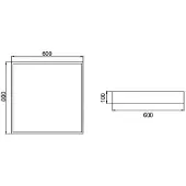 Brumberg 13700164 LED-Anbauleuchte direkt, 4000 K, 44 W, Betriebsgerät schaltbar, Abdeckung opal
