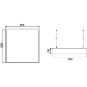 Brumberg 13730184 LED-Pendelleuchte direkt, 4000 K, 44 W, Betriebsgerät DALI dimmbar, Abdeckung o