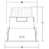 Brumberg Downlight Binato DALI Anschlussbox 3.000 K weiß