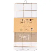 Tiseco Küchenhandtuch Home Studio Pharao BML Sand (3er-Set) - 50 x 70 cm