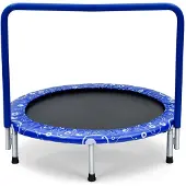 Costway φ92cm Mini Trampolin, Fitness Trampolin faltbar, Kindertrampolin bis 150kg belastbar, Gartentrampolin, Indoor- und Outdoortrampolin