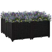 vidaXL Hochbeet 80x80x38 cm Polypropylen
