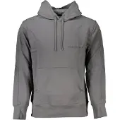 Calvin Klein Elegant Gray Hooded Sweatshirt