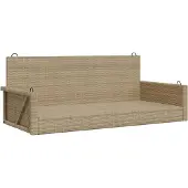 vidaXL Hängebank Beige 119x56x48 cm Poly Rattan