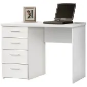 CasaDolce , Schreibtisch NET 106, Weiß, 110x60x76,5 cm, mit Schubladen