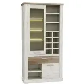 Forte Vitrine Viareggio , weiß , Maße (cm): B: 109,8 H: 212 T: 41.3
