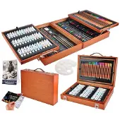 Maaleo 6004 Großes Set im Holzkoffer für kleine Maler, 174-teilig
