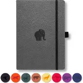 Dingbats Notizbuch D5023GY Wildlife, Kunstleder Hardcover, grau, 96 Blatt / 192 Seiten, 100 g/m2, dotted, A5