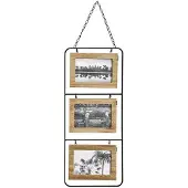 Atmosphera 83627 52x22 Cm Photo Holder 3 Units Braun